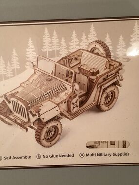 ROKR hand craft Army Field Car model kit